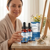 Complément alimentaire en gouttes liquides de collagène marin et biotine avec vitamines, complexe beauté multi-vitamines pour femmes, cheveux, ongles, articulations adultes, 60 ml, OEM ODM