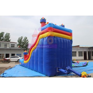Scivolo d'Acqua Gonfiabile Gigante a Tema Castello, Rosso e <span class=keywords><strong>Blu</strong></span>, Doppia Corsia con Piscina per <span class=keywords><strong>Noleggio</strong></span> Commerciale Estivo e Carnevale - Product Image 2