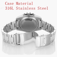 Reloj de Bolsillo de Lujo para Hombre Tandorio, Acero Inoxidable, Movimiento Automático Seiko, 20 BAR, Sumergible, Luminoso, Mecánico
