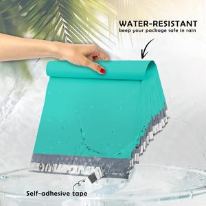 Teal Poly Mailers 6x9 Inch, 200 Pack. Strong Self-Adhesive Waterproof Shipping <b>Envelopes</b> for Mailing & Packaging - Product Image 2