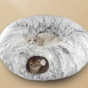 Tubo de túnel en forma de rosquilla con 2 bolas de hierba gatera Cama interactiva de moda para gatos adultos de interior aburridos Perros y hámsteres - Product Image 2