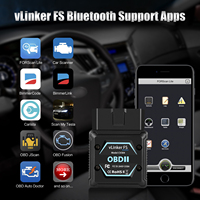 Herramienta de Diagnóstico para Automóviles Vgate Vlinker FS con Bluetooth, Escáner OBD Inalámbrico BT OBD2