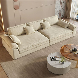 أريكة إيطالية فاخرة لعام 2026 لغرفة المعيشة، تصميم عصري فاخر من المعدن والقماش عالي الجودة، أريكة راقية للفيلات - Product Image 4