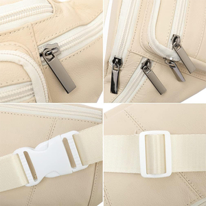 BSCI özel şık kadın moda bel çantası su geçirmez dana deri Fanny paketi Logo ile seyahat tarzı bel çantası için kadın - Product Image 5