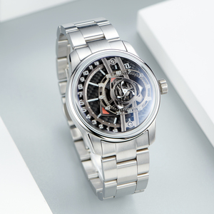 Obblvlo originale quadrante a <span class=keywords><strong>rotore</strong></span> orologio meccanico da uomo ad alta tecnologia luminoso forgiato in acciaio inossidabile JM-ROTOR - Product Image 4