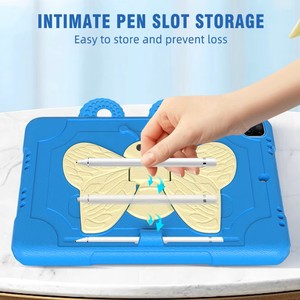 <span class=keywords><strong>Custodia</strong></span> posteriore universale in silicone HGD EVA a forma di farfalla per tablet, compatibile con <span class=keywords><strong>Apple</strong></span> <span class=keywords><strong>iPad</strong></span> 10.2 10.5 <span class=keywords><strong>Air</strong></span> 3, con supporto integrato. - Product Image 2