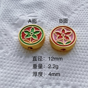 Composants de bijoux vintage en alliage doré mat, formes variées, effet goutte d'huile, pour la fabrication de colliers, accessoires DIY, vente en gros - Product Image 2