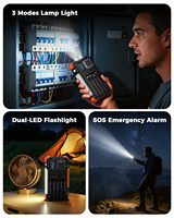 Banco de Energía Solar de 20000mAh con Radio FM, Manivela, Cargador Portátil para Exteriores, Altavoz Impermeable, Alarma SOS y Luz LED