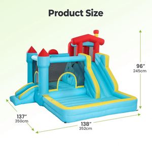 Château gonflable pour enfants, design sécurisé, pour l'intérieur et l'extérieur, avec tissu résistant et installation facile - Product Image 3