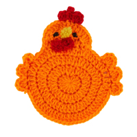 Tapis de table en crochet fait main en forme de poulet, dessous de verre à thème animal, décoration de table mignonne, cadeau de Pâques et de décoration intérieure