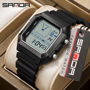 SANDA 6307 Nuevo Reloj Electrónico LED para Hombre, Reloj Deportivo Impermeable con Alarma, Reloj Multifuncional de Moda para Estudiantes - Product Image 2