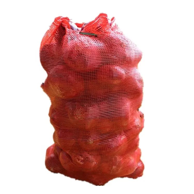 中国直販プラスチックPP野菜オニオンオレンジメッシュポテトバッグ10ポンド