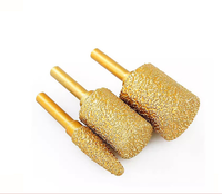 EASY LIGHT Tête de meulage diamantée brasée sous vide, queue de 6 mm, pour le meulage du fer, du métal et de la pierre, foret de meulage de forme ronde, cylindrique et en forme de balle