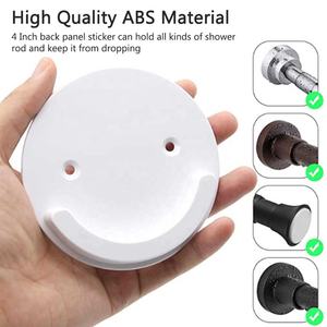 2 supports universels pour <span class=keywords><strong>tringle</strong></span> <span class=keywords><strong>à</strong></span> <span class=keywords><strong>rideau</strong></span>, adhésifs, <span class=keywords><strong>à</strong></span> fixation murale, en ABS, ronds, fixes, pour la maison, la salle de bain, sans perçage, <span class=keywords><strong>à</strong></span> <span class=keywords><strong>coller</strong></span> - Product Image 3