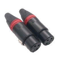 Microphone haut de gamme EBY à tête trois broches en cuivre nickelé noir, avec connecteur XLR équilibré mâle/femelle