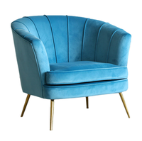Fauteuil moderne en forme de coquille souple, tapisserie de salon, velours rose clair, pour loisirs, nouveau