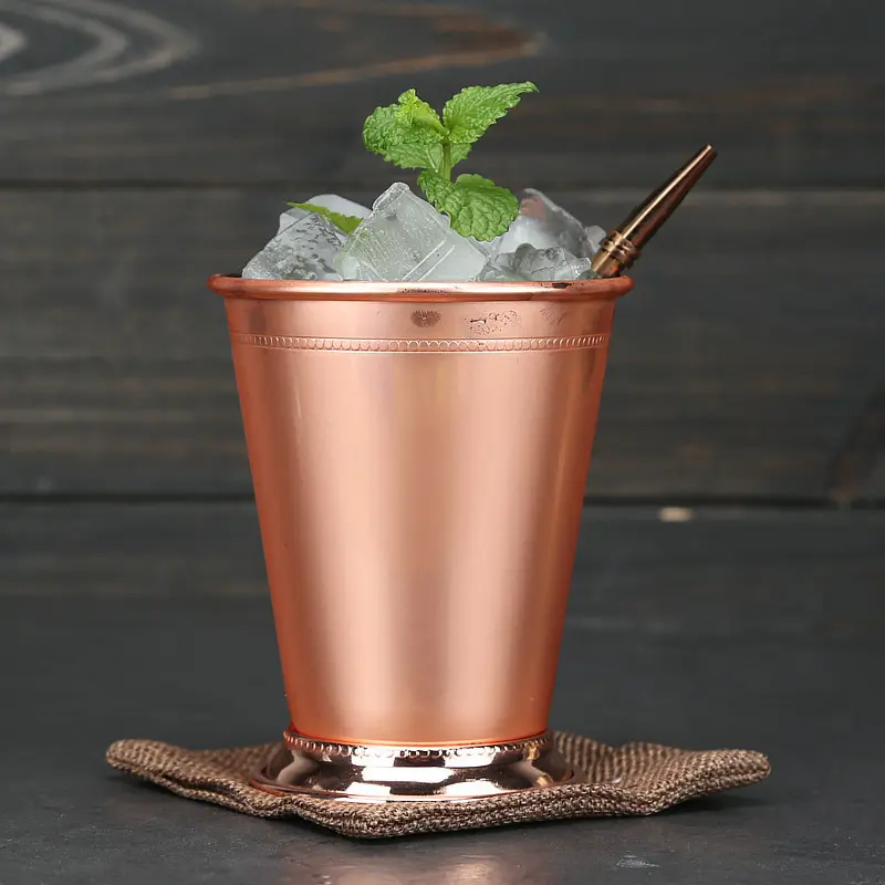 Black Silver Hammered Copper Julep Mint Cup, Lemon Water Tumbler Pure Copper Glasses With Best Quality