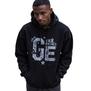 TKAN678 Hommes Vêtements Usine Populaire À Capuche Personnalisé Noir Blanc Polaire Pull Hoodies Surdimensionné Hommes Sweat - Product Image 3