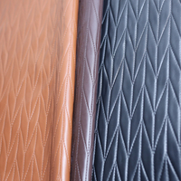 Cuir synthétique artificiel Rexin, tissu imitation cuir PVC, motif diamant gaufré, cuir matelassé en mousse pour meubles et sacs
