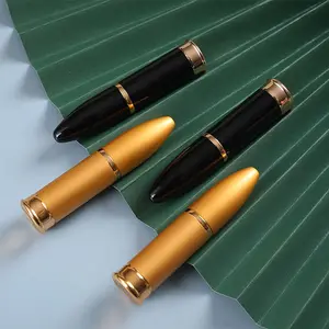 工厂5毫升子弹形状黑色金色铝分配器空香水喷雾雾化器补充瓶
