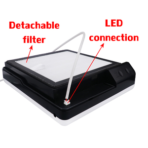Extracteur de poussière dentaire de bureau 60W portable avec 3 lumières LED et forte aspiration - Product Image 2