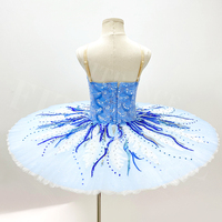 T0986 Service personnalisé Adultes Enfants Bleu clair Performance sur scène Vêtements de danse Tutu de ballet professionnel