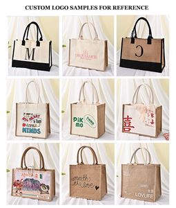 Sac fourre-tout de plage vierge en jute écologique pour sublimation, idéal pour les cadeaux promotionnels, fabriqué en Europe pour les acheteurs professionnels. - Product Image 4