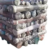 Bir sınıf stok tekstil büyük miktarda ekose onay iplik kumaş boyalı pamuklu büzgü kumaşı