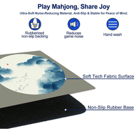 Nouveau Tapis de Mahjong de Luxe Moderne 2026 Imperméable avec Base Antidérapante en Caoutchouc, Sac de Rangement Pliable, Impression de Logo Personnalisé, Vente en Gros OEM