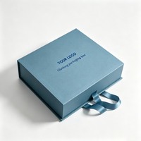 Boîte cadeau pliante magnétique de luxe en carton rigide avec ruban et foulard en tissu, grand format, conception personnalisée gratuite