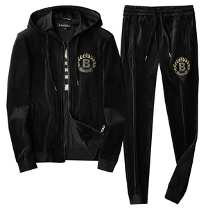 Ensemble 2 pièces pour <span class=keywords><strong>homme</strong></span> en velours côtelé : shacket et pantalon, manches longues, décontracté, automne-hiver, survêtement, ensemble chemise-veste - Product Image 5