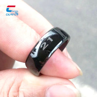 Bague de paiement RFID NFC étanche NTAG424 DNA, bague intelligente NFC 13,56 MHz en céramique