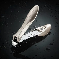 Coupe-ongles professionnel en acier inoxydable, ensemble de manucure en forme de mante biseautée, anti-éclaboussures, outils de coupe d'ongles pour le personnel