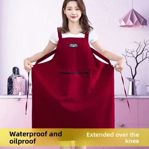Delantal de algodón impermeable y a prueba de aceite de gran tamaño, ropa de trabajo sin mangas para cocina, Catering, cocina, uso diario de limpieza - Product Image 6
