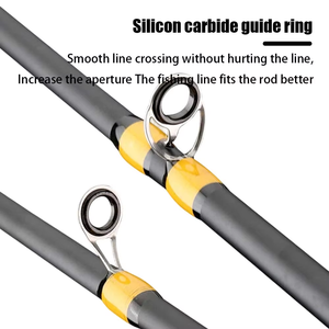 Canne à pêche JSFUN Carbon Creek, 2 sections, spinning casting, 1,8 m/2,1 m, canne de voyage, baitcasting, ultralégère, en fibre de carbone - Product Image 3