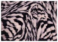 Plaid en fausse fourrure plissé motif zèbre |   Couverture en peluche à imprimé léopard, douce et chaude pour l'hiver, originale HUGS