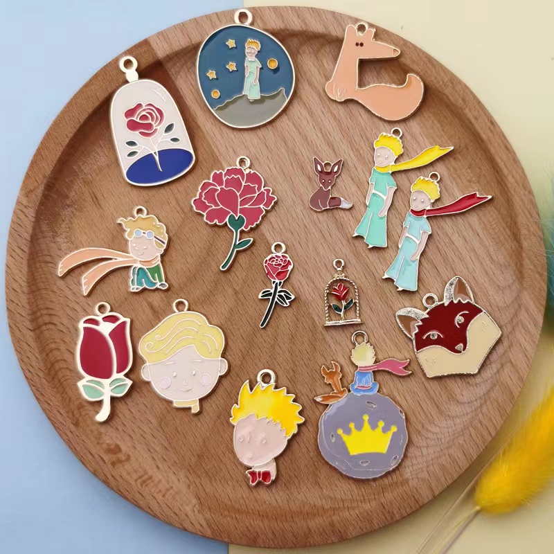 Kawaii Мультфильм Маленький принц лиса модные ювелирные изделия ручной работы DIY серьги из цинкового сплава ювелирные изделия