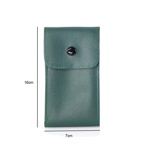 Custom Luxury Brown Black Blue Green Velvet Leather Travel Watch Pouch Watch case - Product Image 2