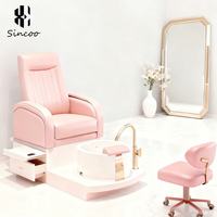 Chaise de pédicure moderne de luxe de haute qualité pour salons de manucure, spa pour les pieds avec siège et dossier réglables pour les techniciennes en ongles
