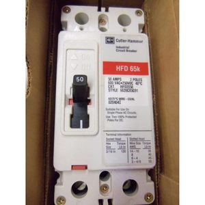 Disjoncteur magnéto-thermique Cutler-Hammer HFD2050 50 ampères 2 pôles à fixation par boulons - Product Image 2