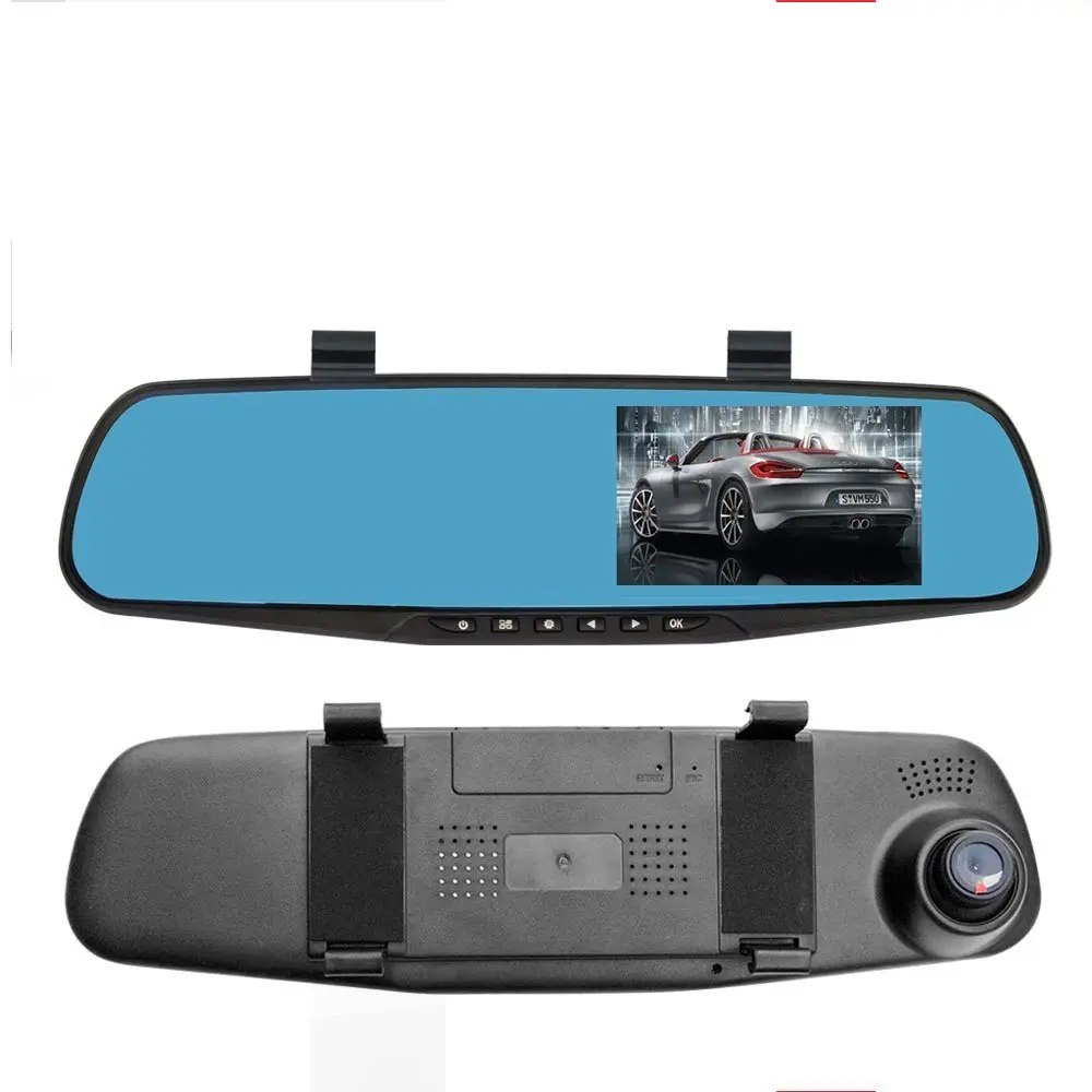 Пользовательский GPS 3 объектива зеркало заднего вида видео Автомобильный видеорегистратор для автомобиля и транспортного средства