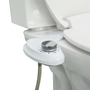Water Bidet Ultra-Slim Non Electric Cold Water Bidet Fresh Water Pressure Adjustable Manual Dual Nozzles Bidet