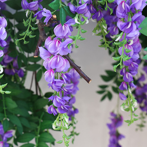 ดอกวิสทีเรียประดิษฐ์แบบแขวน ตกแต่งด้วยดอกไม้ผ้าไหมเหมือนจริง สำหรับงานแต่งงาน ตกแต่งบ้าน และกลางแจ้ง - Product Image 3