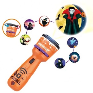 Flashlights for Kids 24 Halloween Patterns Interactive Projector Torch Educational Learning Night Light Toy