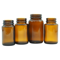 60ML 100ML 120ml 150ML 200ML 250ML 300ml Bouteille de sirop contre la toux en verre rond ambré avec bouchon en plastique