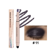 Usine En Gros Constructible Mélangable Doux Maquillage Des Yeux Paillettes Étanche Double Tête Ombre Bâton Et Brosse
