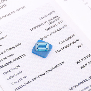 5.13ct cvd phòng thí nghiệm phát triển ưa thích màu xanh asscher cắt kim cương IGI gia chứng nhận VS1 rõ ràng bán buôn lỏng đá quý - Product Image 4