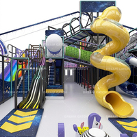 Parc d'aventure avec grand toboggan Dream Catch, centre de jeux pour enfants, jeux interactifs, aire de jeux intérieure pour enfants