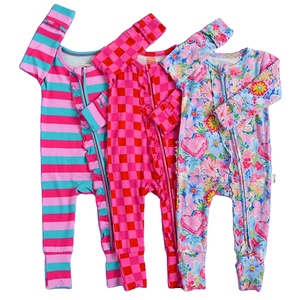 Modische Bambus Baby Onesie Seepers Bambus Pjs Bequemer Druck Gestrickte Baby Stram pler Langarm Kinder Stram pler für Babys - Product Image 2