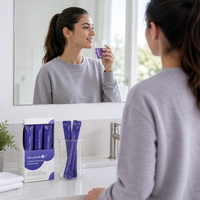 Bain de bouche pour dents sensibles Correcteur de couleur violet Doux et sans danger pour l'émail Sans alcool Sans brûlure Soin quotidien